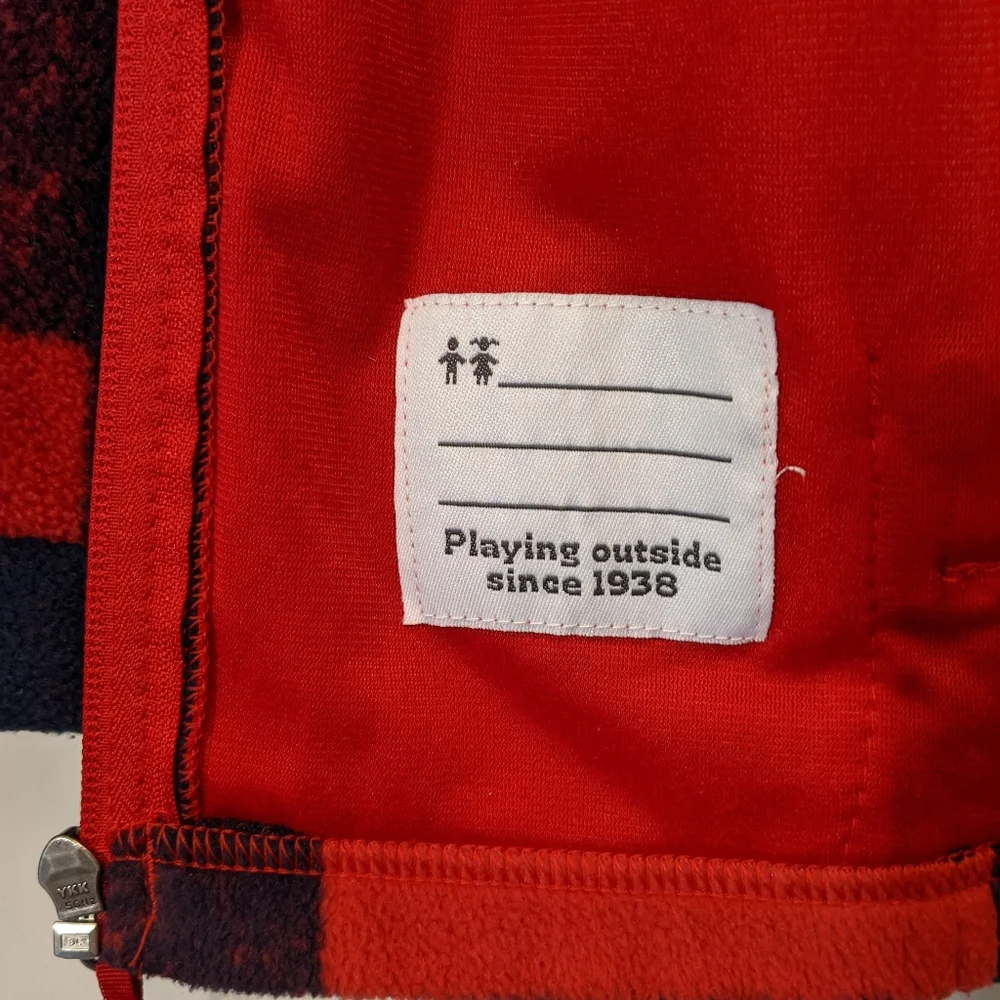 Columbia Red and Black Buffalo Plaid Fleece Jacket - Kids